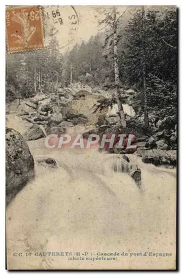 Cauterets (H-P) — Cascade du pont d'Espagne (chute supérieure) — éditeur C.G. 10