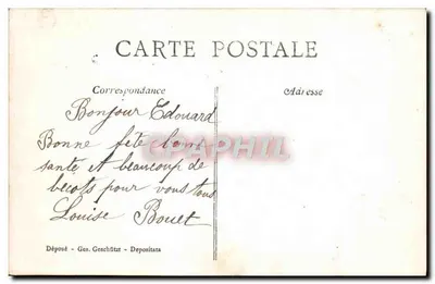 Jovem mulher com dois buquês de rosas — AACS 523 — República Francesa — Verso