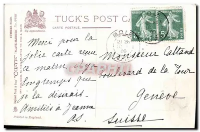 Statek na morzu — Nearing Home — G. R. Cordingley — Tuck's Post Card N° 9790 — Rewers