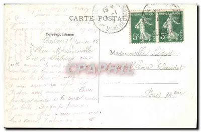 Cherbourg - Estátua de Napoleão — Coll. Emile Dupont, Cherbourg — Verso