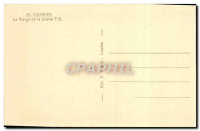 Nossa Senhora da Conceição — estátua em uma gruta — éditeur P. Douret — Verso