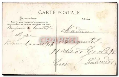 W Bretanii — Wokół łóżka zamkniętego, dmuchanie świecy i zamykanie łóżka zamkniętego — Villaret, Quimper, nr 1646 — Rewers