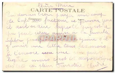 Interior de una casa — escena de vida — colección Haimond, n° 4661 — Reverso