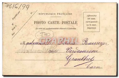 Dziecko w stroju wojskowym — Souvenir d'Andrée — wydawca Saint-Oue, N° 3043/4 — Rewers