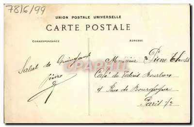 Kind in bretonse kleding — De Bretagne Greet U — Collectie Villard, Quimper — Achterkant