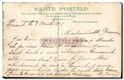 La Vie du Marin — Un Carot-Major — Phototype Vassellier, Nantes — Verso