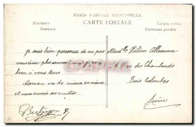 Pai Natal — com lança e brincos — editor PH, n° 268, Paris — Verso