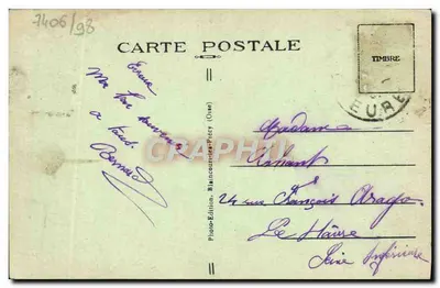 Hôtel de Ville w Château-Gaillard — ogólny widok — Photo-Édition, Blancourt-le-Pécy (Oise) n° 7406 — Rewers