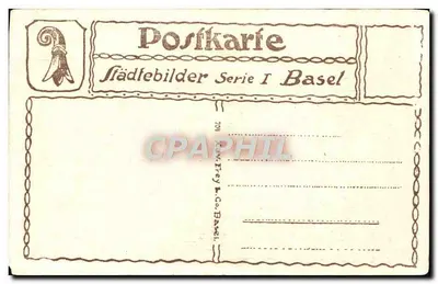 Cartolina d'epoca Basilea Munster — Verso