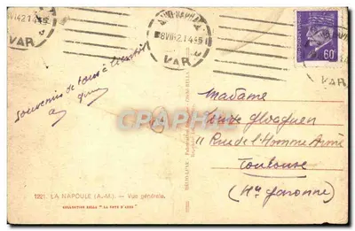 La Napoule — Vue générale — Éditeur Rella — Reverso
