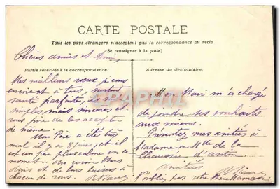 Jeune femme en robe jaune — scène champêtre avec soleil, oiseaux et tournesols — éditeur 'CARTE POSTALE' (verso) — Rewers