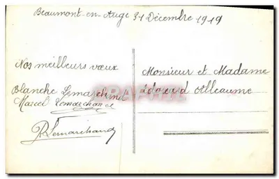 Bonne Année — widok zimowy z drogą i domem — Gloria, n° 1113 — Rewers