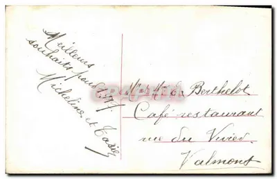 Mulher e cachorro decorados com ivôrnis — Boa Ano — editor THK, n° 222 — Verso