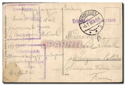 Monument aux prisonniers morts en captivité — Gardelegen — éditeur : Photogr. n. Verlag Atelier E. Brockhaus — Verso
