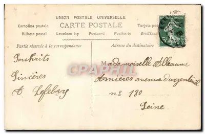 Little girl in a pink dress — Happy New Year — publisher G.S. n° 2105 — Back