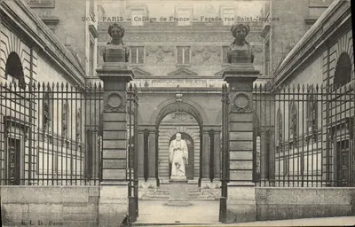 Paris — Colégio de França — Fachada da rue Saint-Jacques — E. L. D. Paris n°262