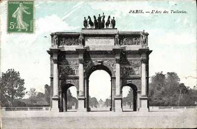 Paris — L'Arc des Tuileries — éditeur non visible, n° de série non lisible
