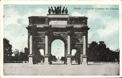 Paris — O Arco do Triunfo das Tuileries — editor não identificado, número de série não visível