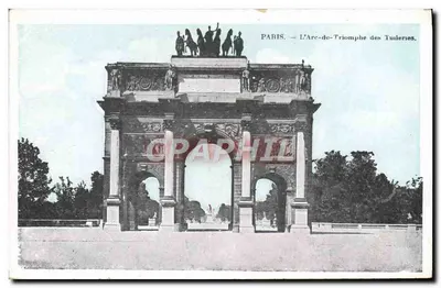 Paris — O Arco do Triunfo das Tuileries — editor não identificado