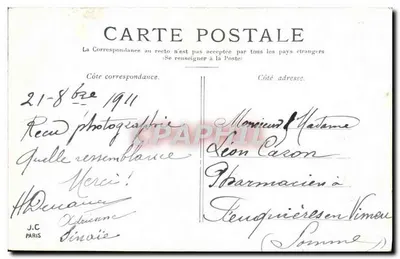 Paris — A Cour du Carroncel — J.C. Paris — Verso
