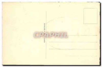 Jovem mulher — cartão de felicitações — Edições S.B. Paris — Verso