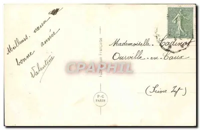 Paysage zimowy — Wesołych Świąt — P-C Paris n°956 — Rewers