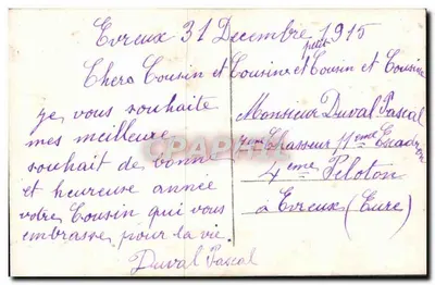 Soldat und Frau — Frohe Weihnachten — Der Traum des Jägers — J.K. 9498 — Rückseite