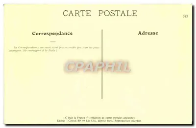 PARIS — Gare de Lyon — Abfahrt der Hauptlinien — C. M. — Nr. 1129 — Rückseite