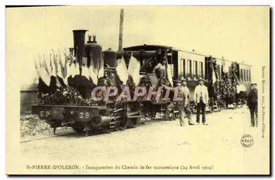 St-PIERRE-D'OLÉRON — Inauguração do Caminho de Ferro Econômico (24 Abril 1904) — Maison Morne edit. St-Pierre-d'Oléron