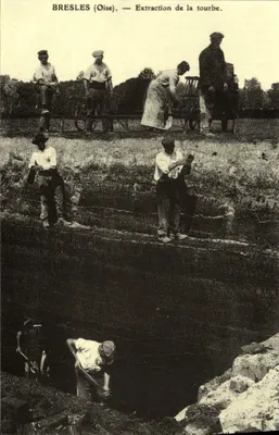 Bresles (Oise) — Extração de turfa.