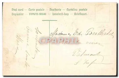 Houx — decorativo com vista de barcos a vela — editor desconhecido — Verso