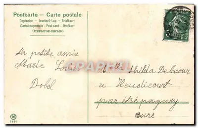 Trois enfants — scène de vœux — éditeur W. 5820 — Verso