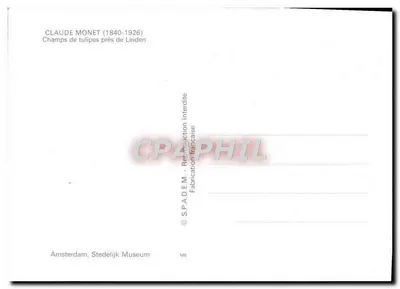 Campos de tulipas perto de Leiden — Claude Monet — S.P.A.D.E.M. — Verso