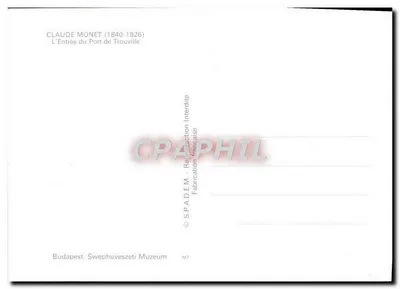L'Entrée du Port de Trouville — reprodução — S.P.A.D.E.M. M7 — Verso