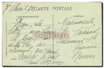 Paisagem de rio com árvores nuas — editor Le Pales, imp. 15e, Noroeste de Silantepol, n° 9144 — Verso