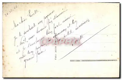 Krajobraz zimowy — zasne góry, most i chatki — wydawca Nox, n° 517 — Rewers
