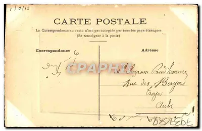 Paisagem com cavalos — edição não identificada — carimbo 10c — Verso