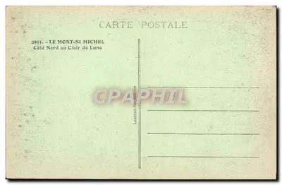 Mont-Saint-Michel — Strona północna przy świetle księżyca — Laurent-Notifénines — Rewers