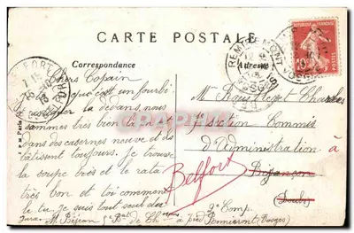 Remiremont (Vosges) — Quartel dos Caçadores — Verso