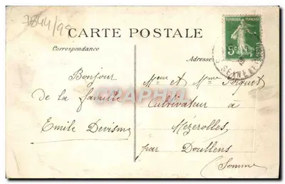 Antieke ansichtkaart Kasteel van Brevannes Le Bassin — Achterkant