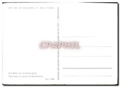 Riviera w górach — Malowana ustami — Wydawnictwo G. Barbedienne, nr F 1403 — Rewers