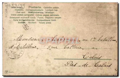 Duas jovens — uma segurando um cesto de flores, a outra uma pequena carta — editor L.V. e número de série 7753/99 — Verso