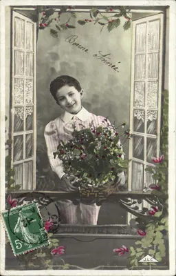 Dziecko z bukietem — J.L.C. — wydawca J.L.C. nr 7741/99