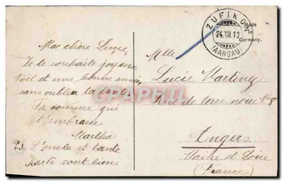 Criança anjo — Natal — editor Zufik, série 10 — Verso