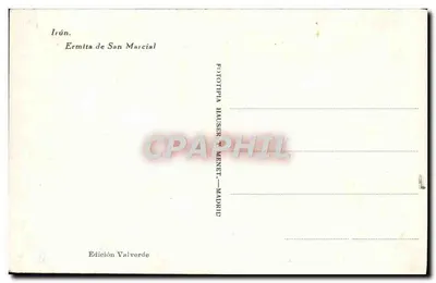Irún. Ermita de San Marcial — Édición Valverde — Verso