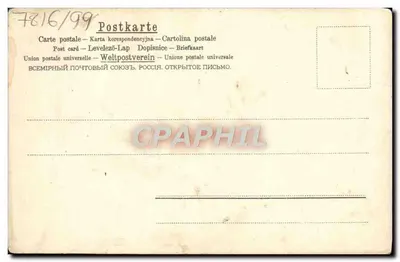 Paysage rural avec pont — maison et quatuor de trèfles — éditeur CPAPHIL, n°7816/99 — Rewers
