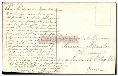 Zasnieżone wioski pod gwiazdami — Szczęśliwe Nowe Rok — wydawca Brillant, nr 11046 — Rewers