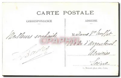 Bukiet hawranu — Dobre Nowe 1909 — C. Malecuit, fot. wyd. Paryż — Rewers