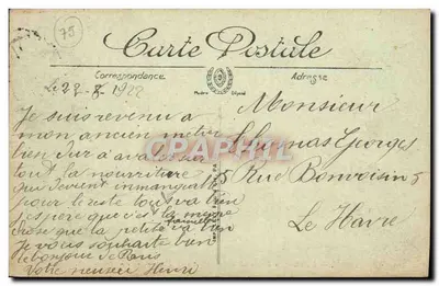 Paris — A Avenida do Bois de Boulogne e o Arco do Triunfo da Estrela — 470 — Verso