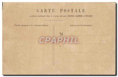 Paris - Ministério da Guerra — edifício com relógio — editor não visível — Verso